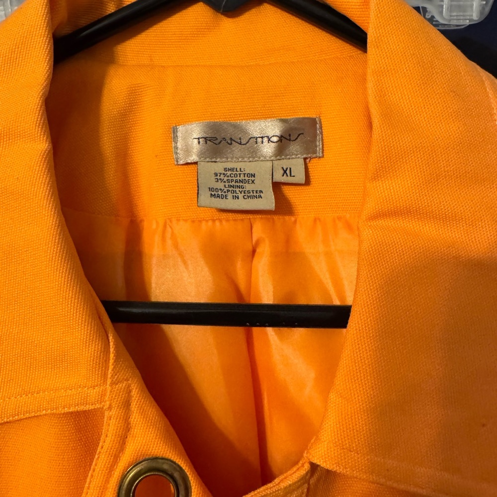Orange Transitions Button-Up Jacket - image 3
